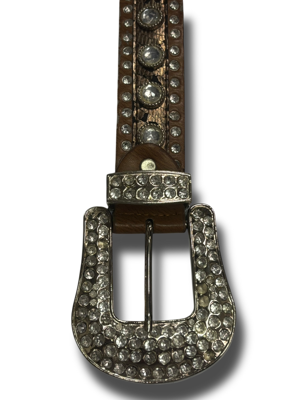 Vintage Y2K rhinestone cowboy pasek