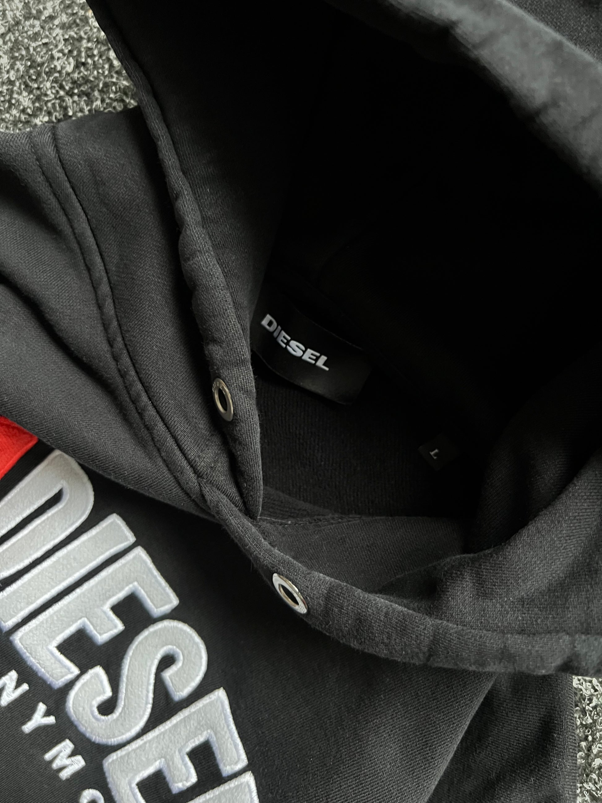 Heavy cotton black Diesel hoodie