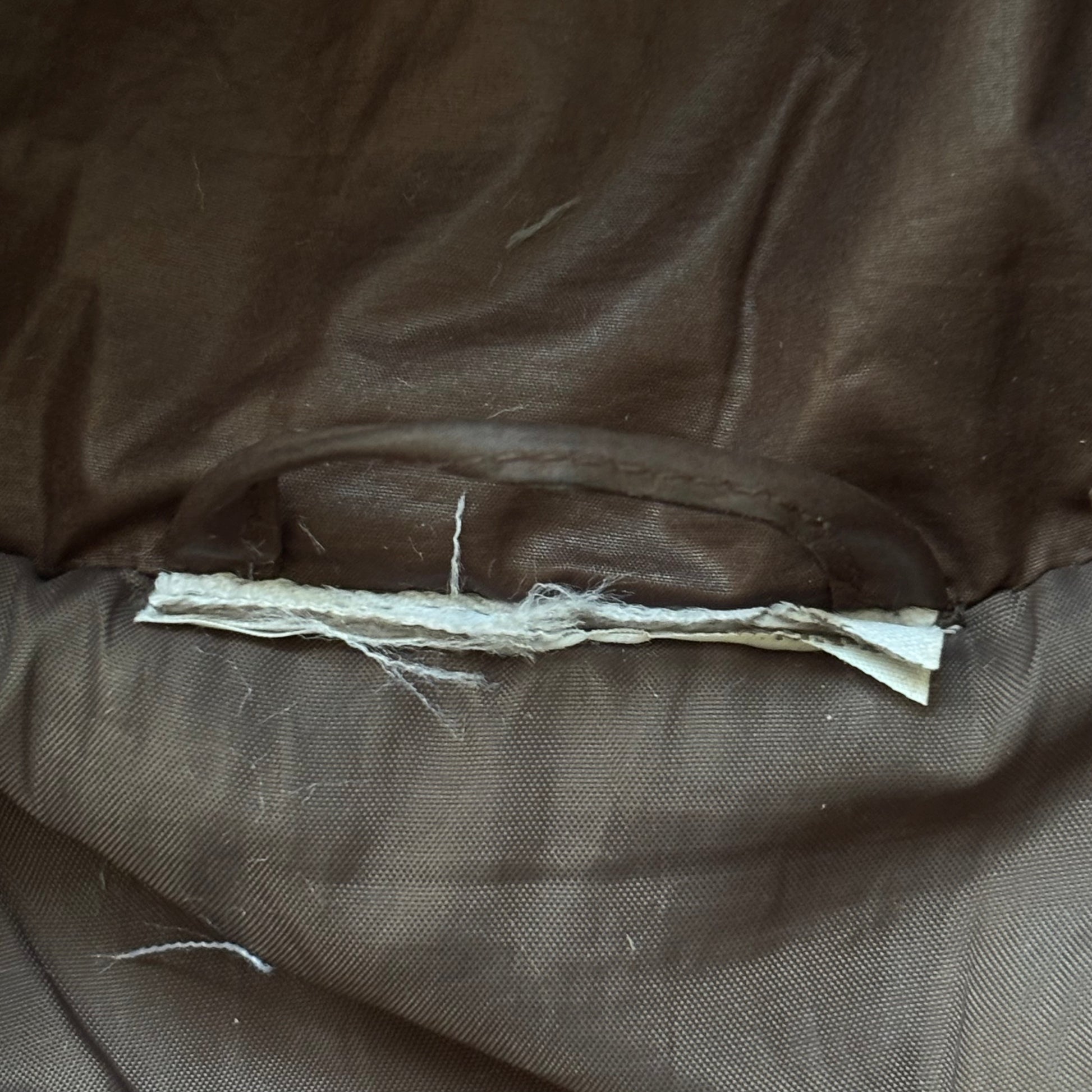 Y2K fur hood puffer vesta hnědá uni.