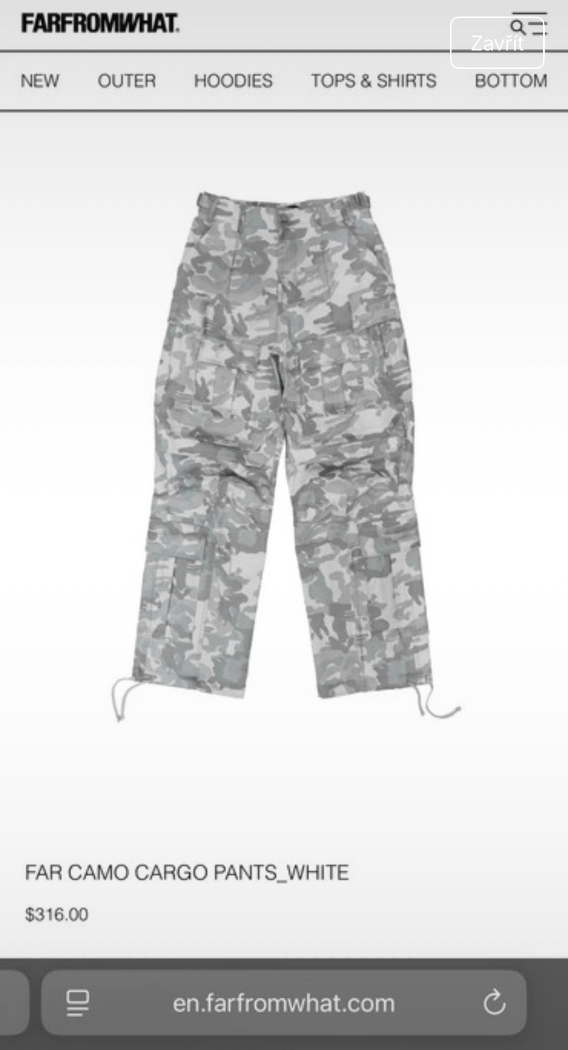 Far from What camo kalhoty