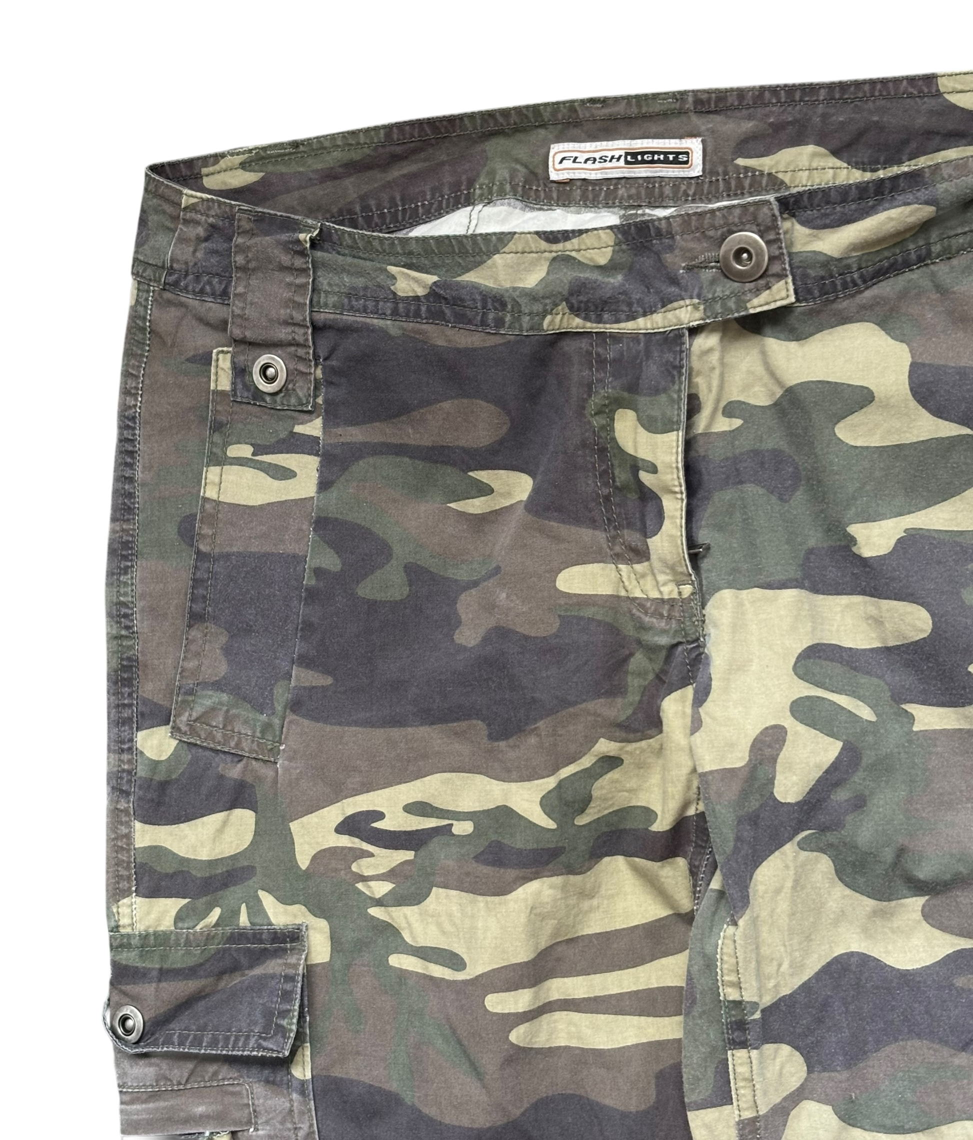 Y2K camo cargo kalhoty