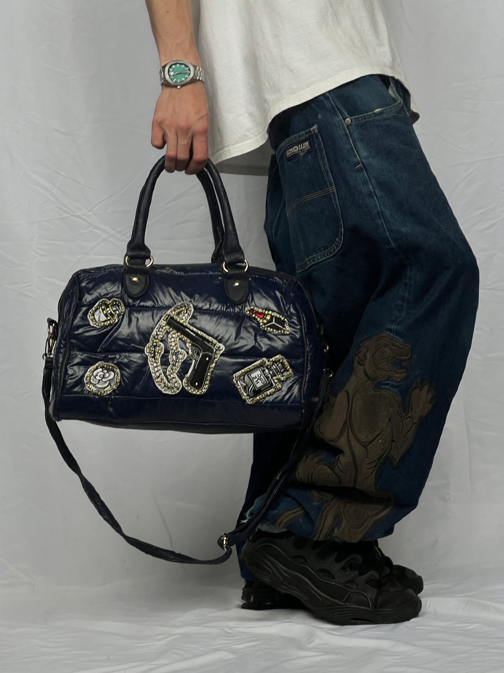 Vintage modrá Y2k kabelka