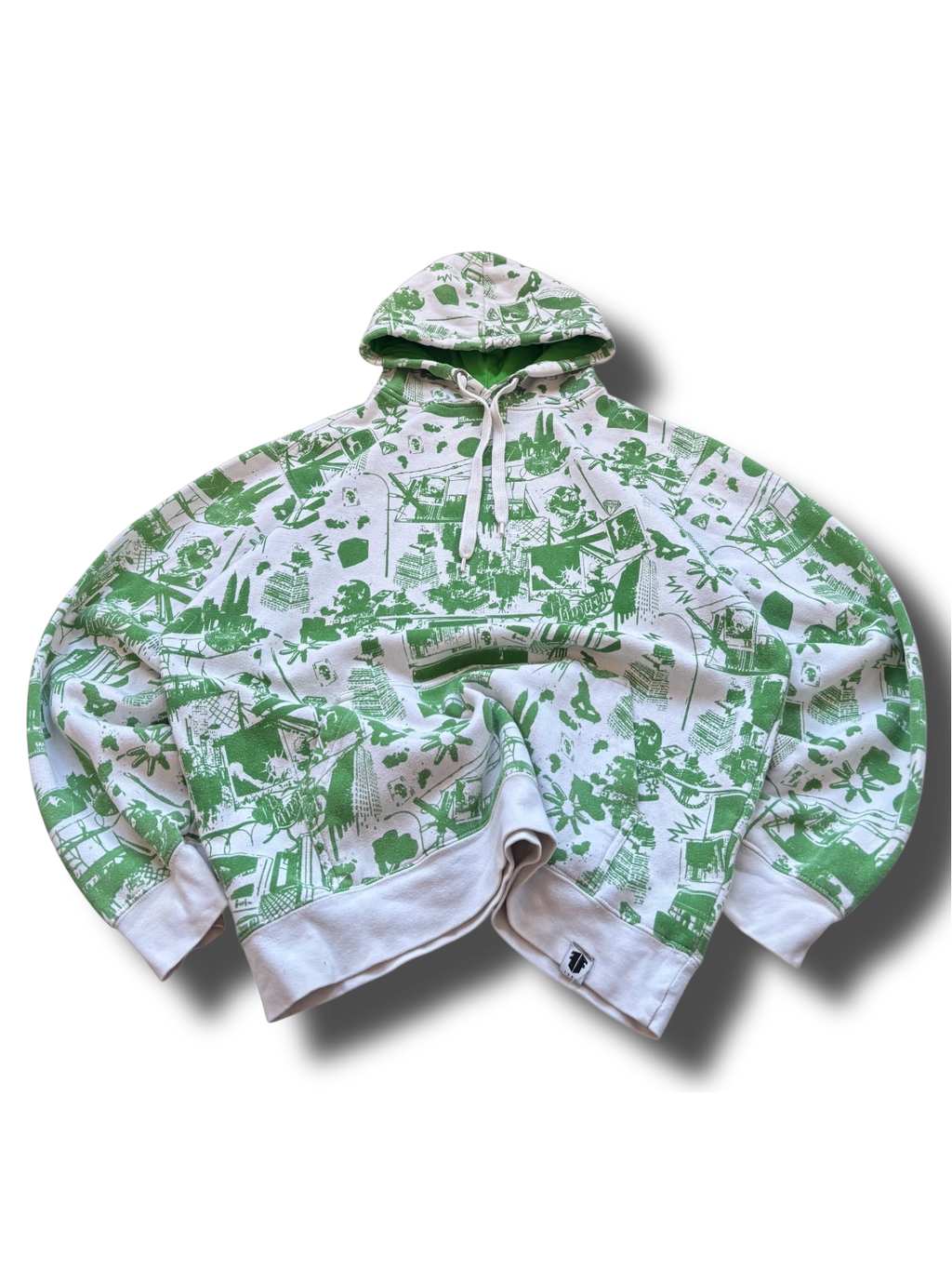 Y2K Fishbone overprint mikina