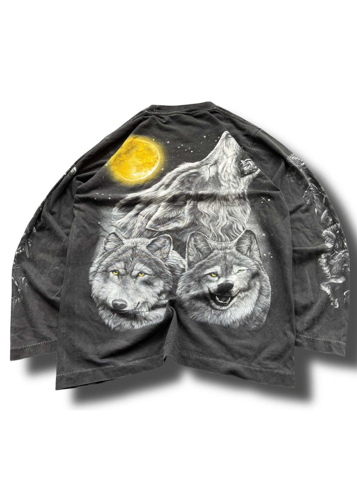 Vitnage 90s graphic wolf tričko s dlouhým rukávem