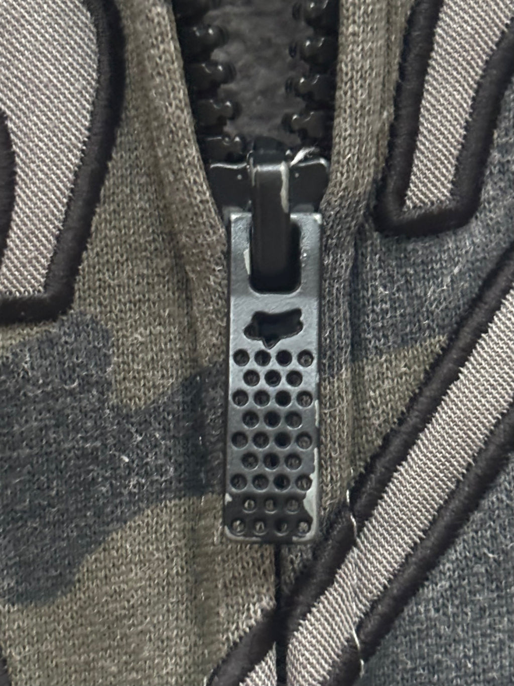 Vintage Y2K Fox racing camo mikina na zip