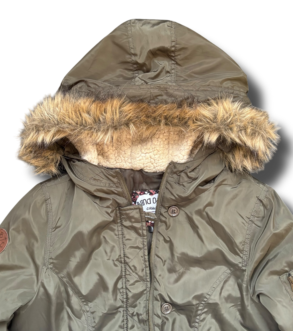 Y2K fur cropped dámská zimní bunda