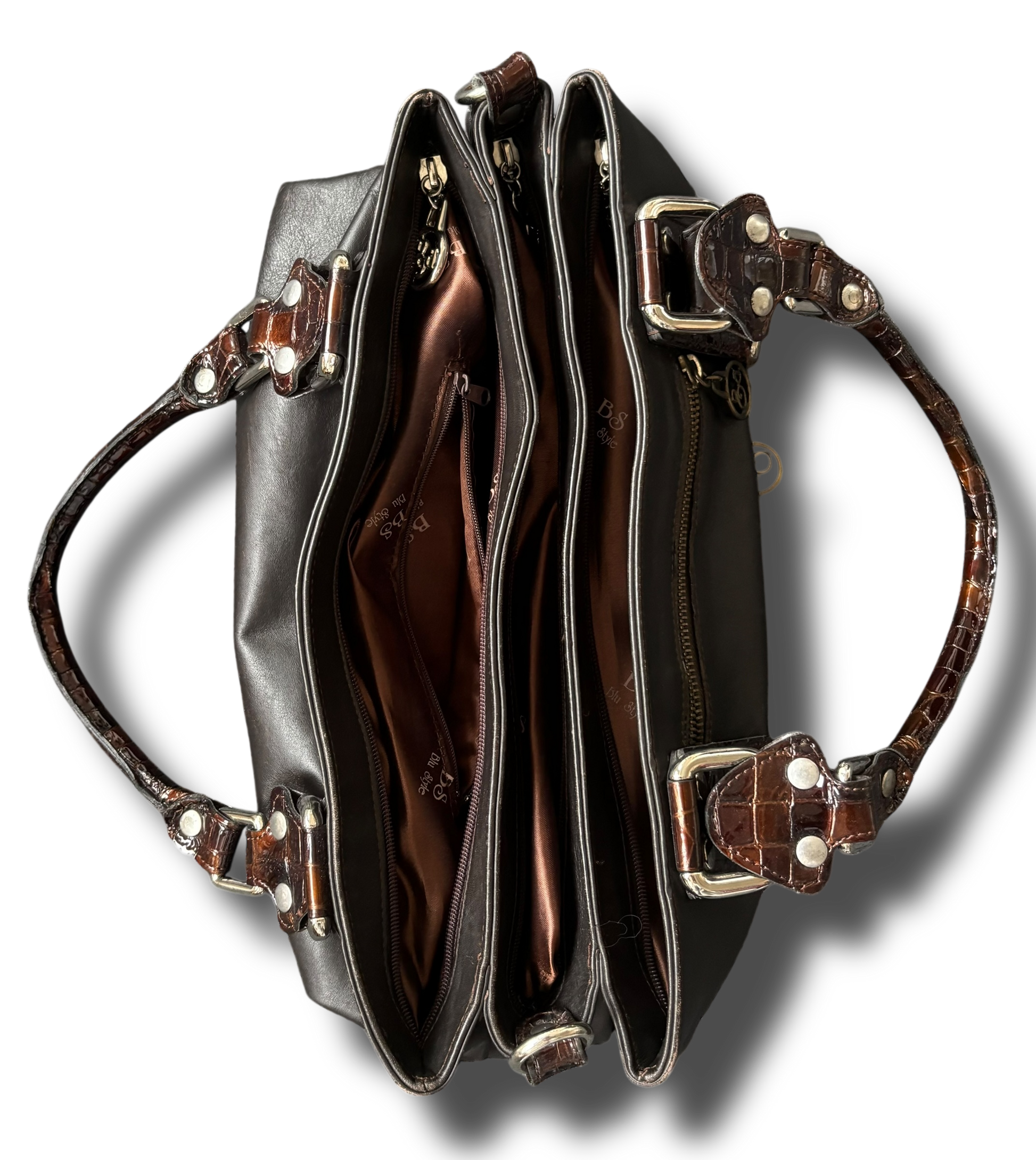 Y2K crocodile lather kabelka