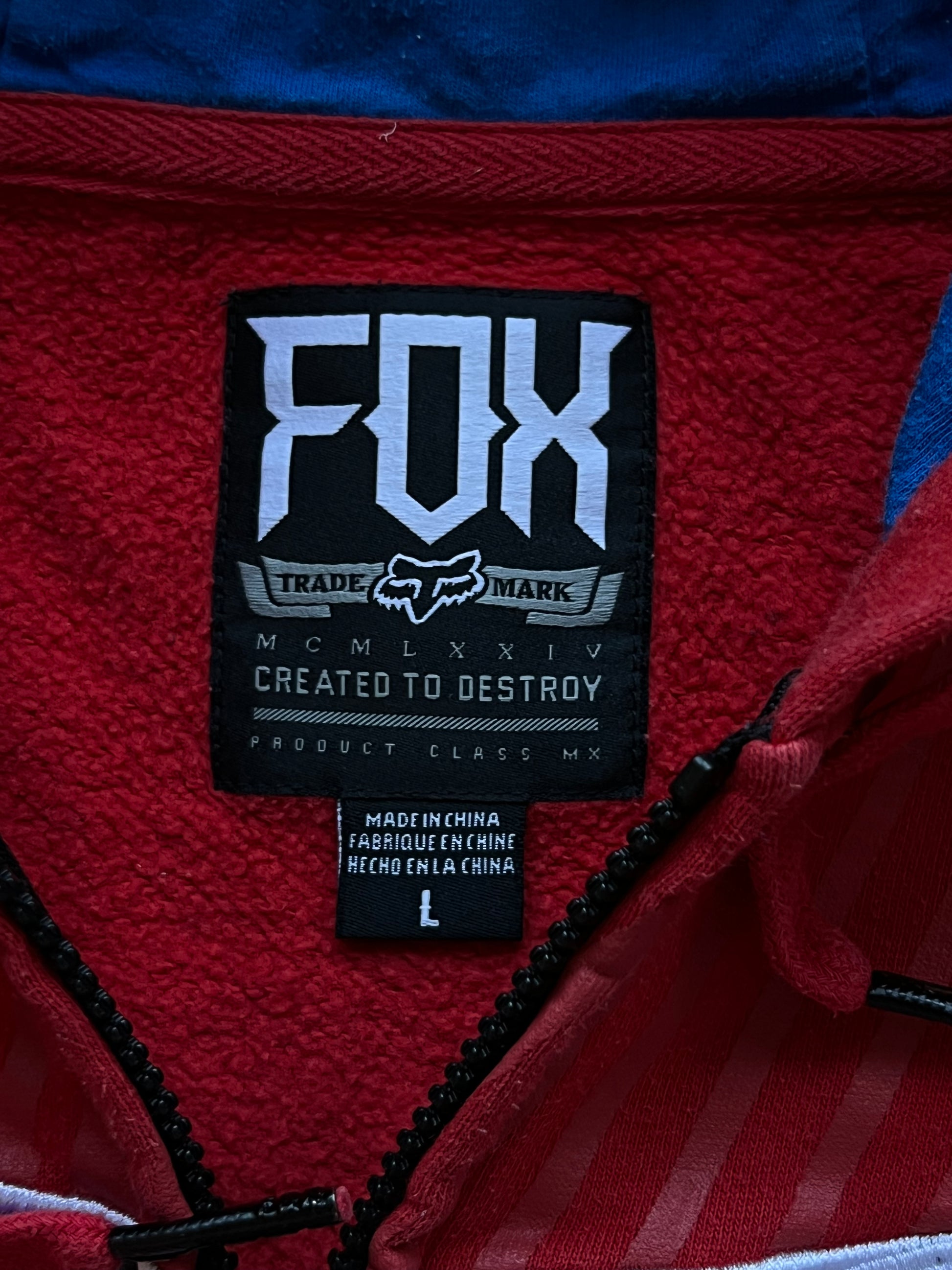 Vintage Fox zipp mikina