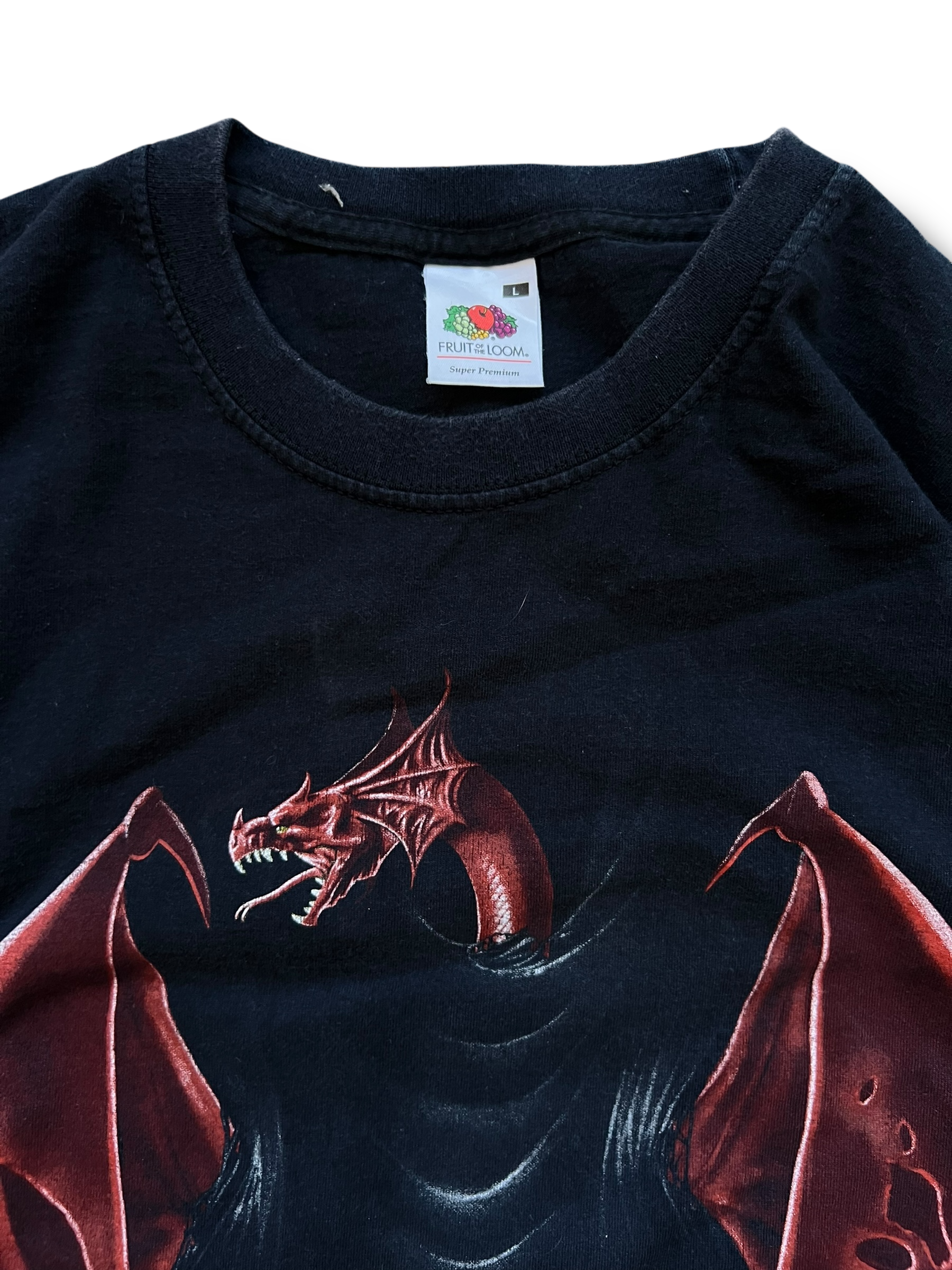 Vintage graphic fruit of the loom dragon triko