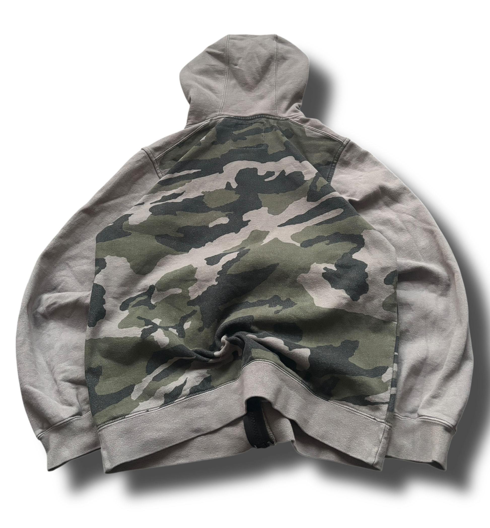 Vintage Y2K Fox racing camo mikina na zip