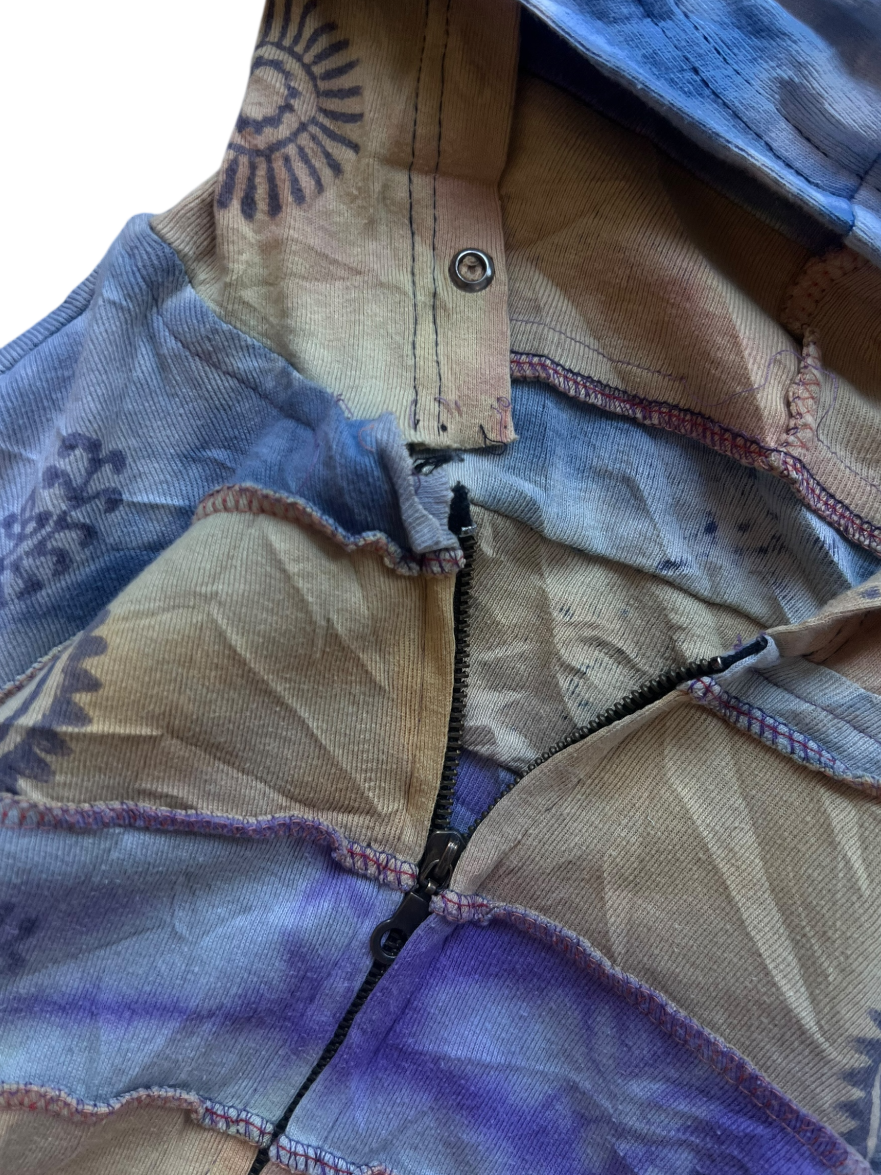 Vintage hippie cropped mikina