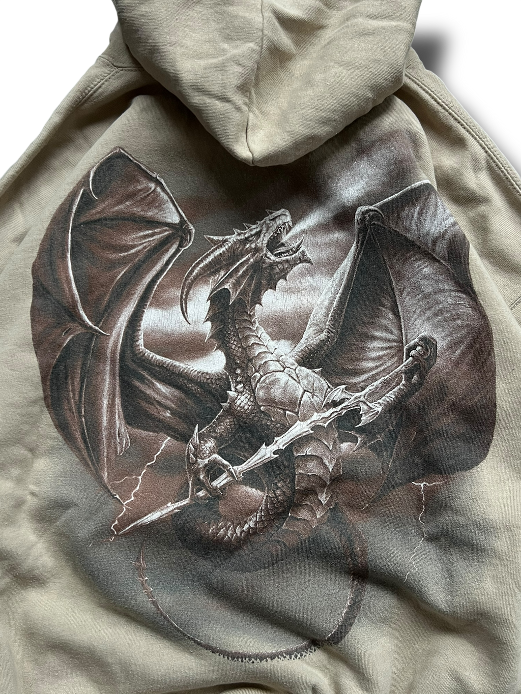 Vintage spiral dragon mikina