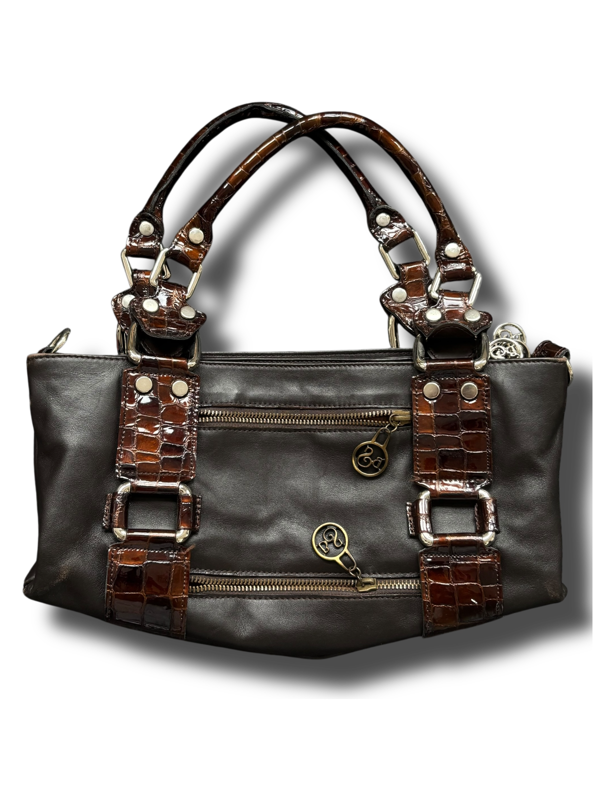 Y2K crocodile lather kabelka