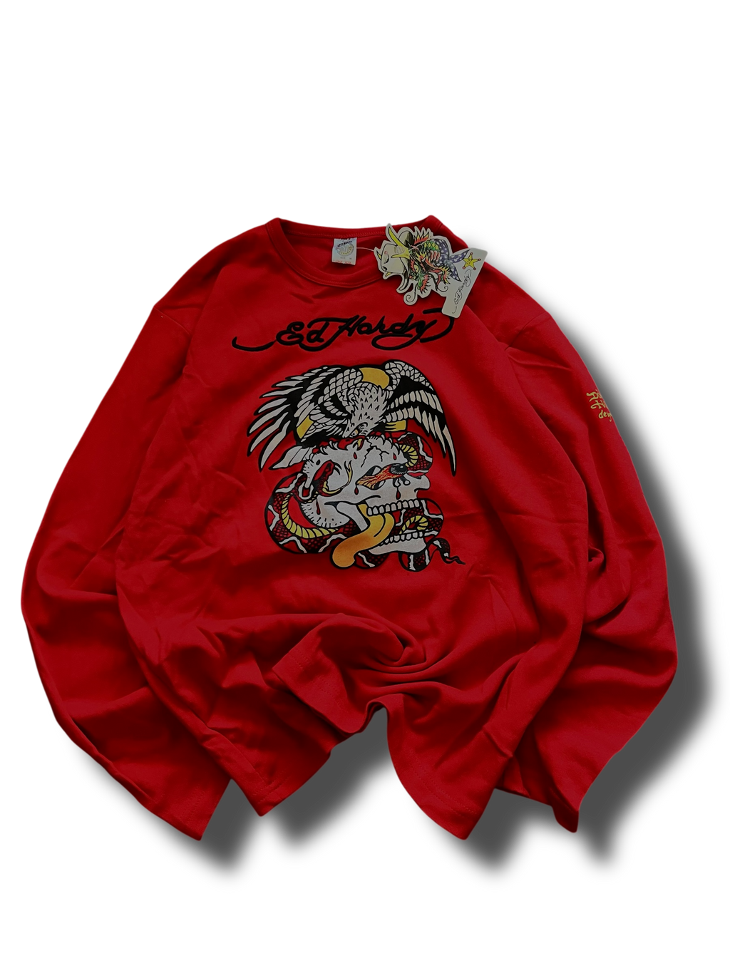 Červený Ed Hardy longsleeve
