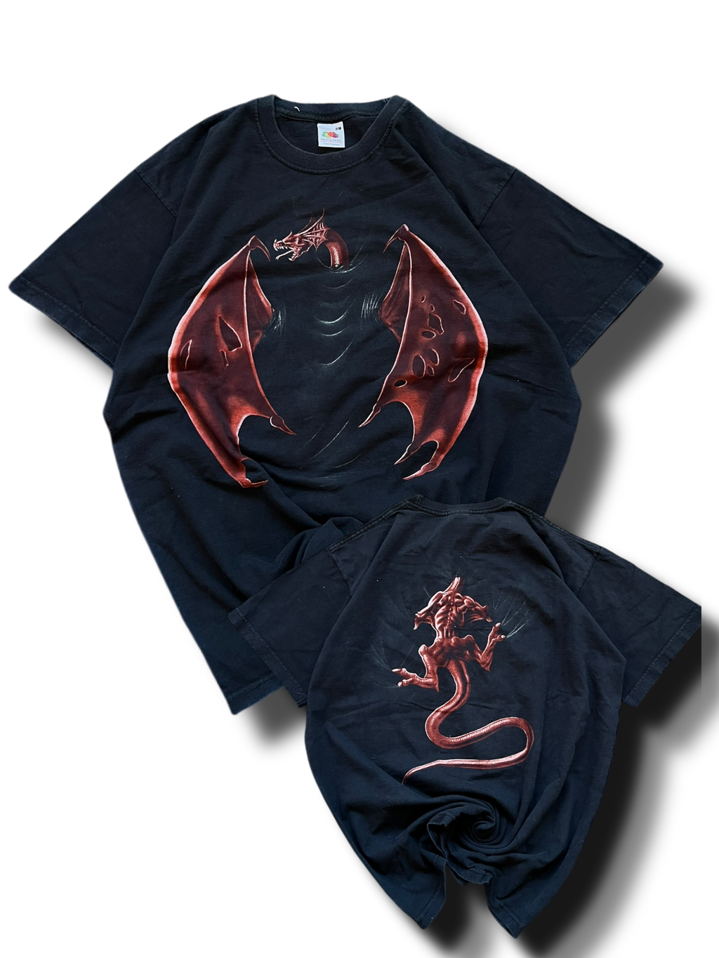 Vintage graphic fruit of the loom dragon triko