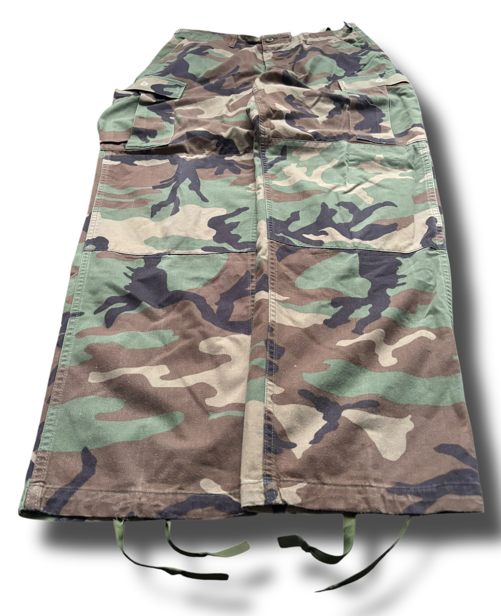 Y2K baggy camo maskáčové kalhoty