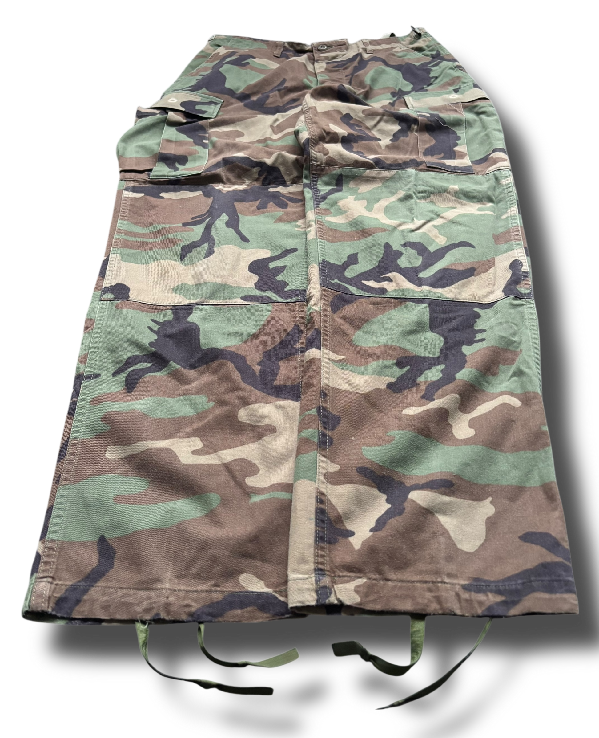 Y2K baggy camo maskáčové kalhoty