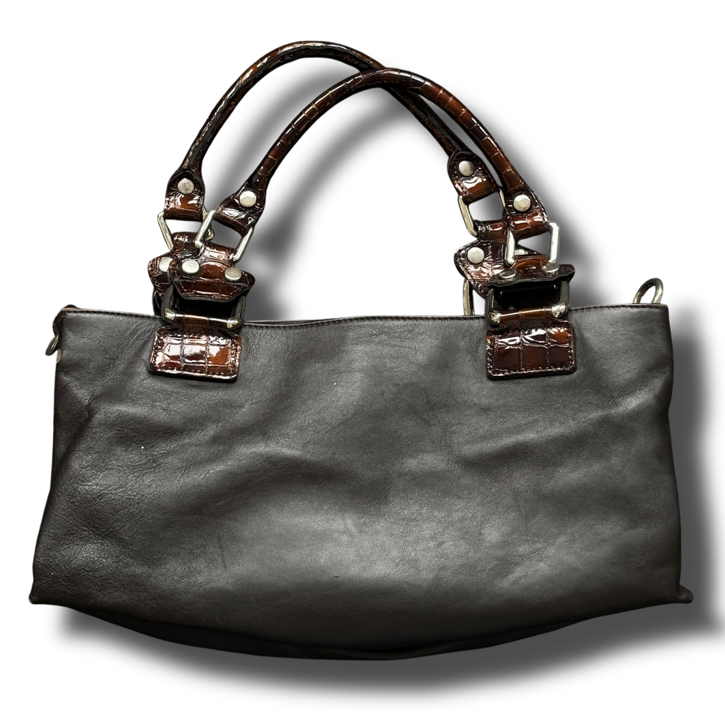 Y2K crocodile lather kabelka