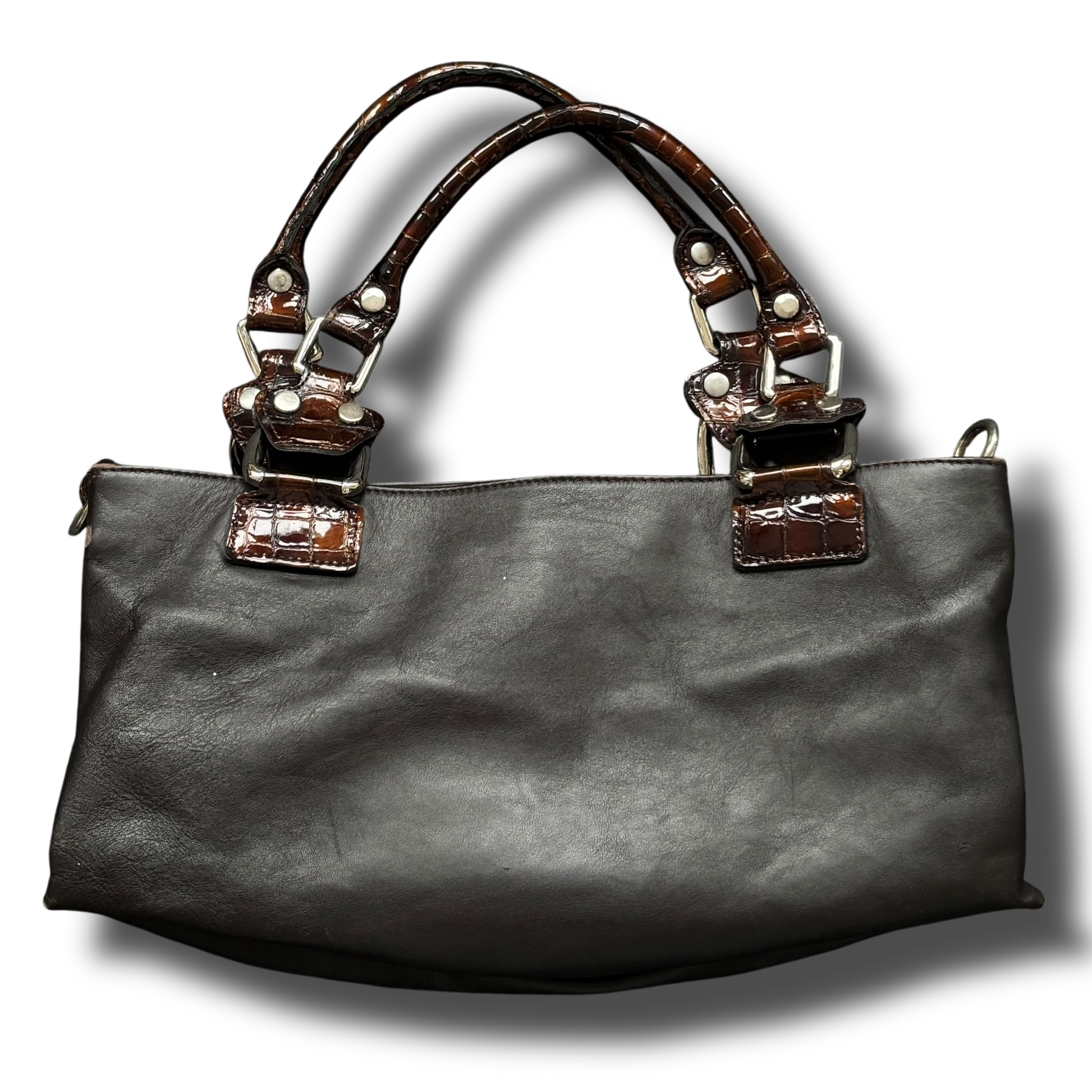 Y2K crocodile lather kabelka