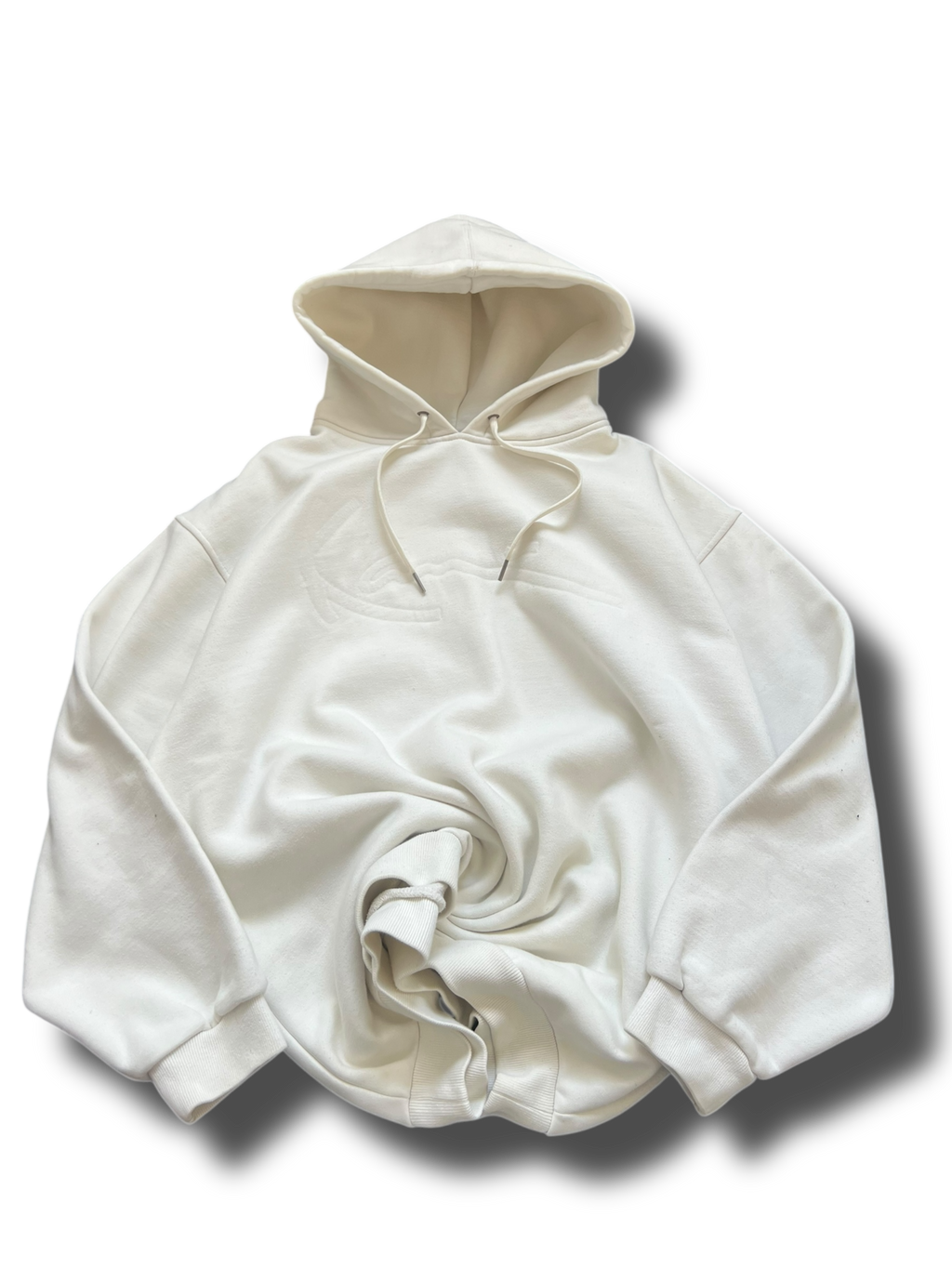 Vintage 90s rare Y2k heavy cotton creamy Karl Kani hoodie