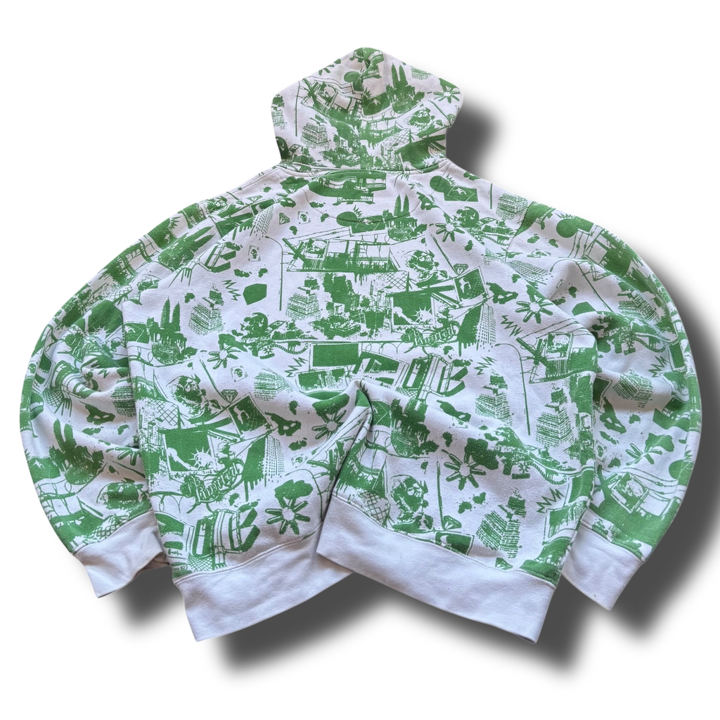 Y2K Fishbone overprint mikina