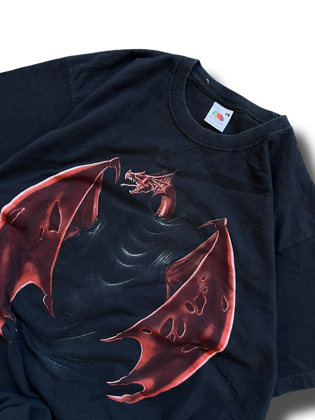 Vintage graphic fruit of the loom dragon triko