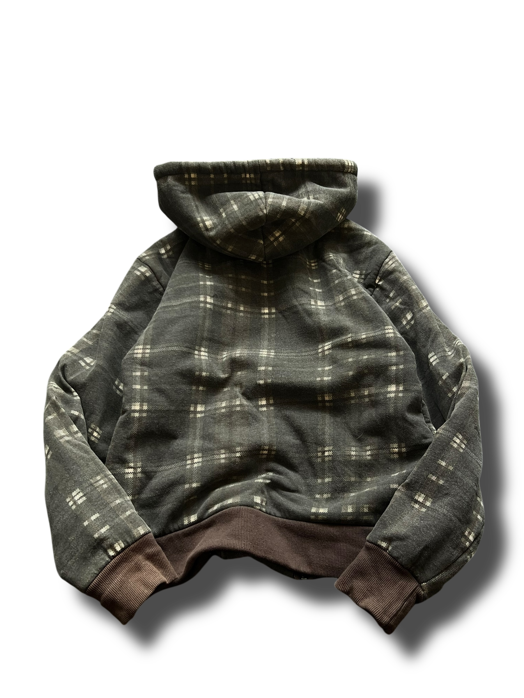 Y2k winter furry Blend zipper heavy mikina s kožíškem