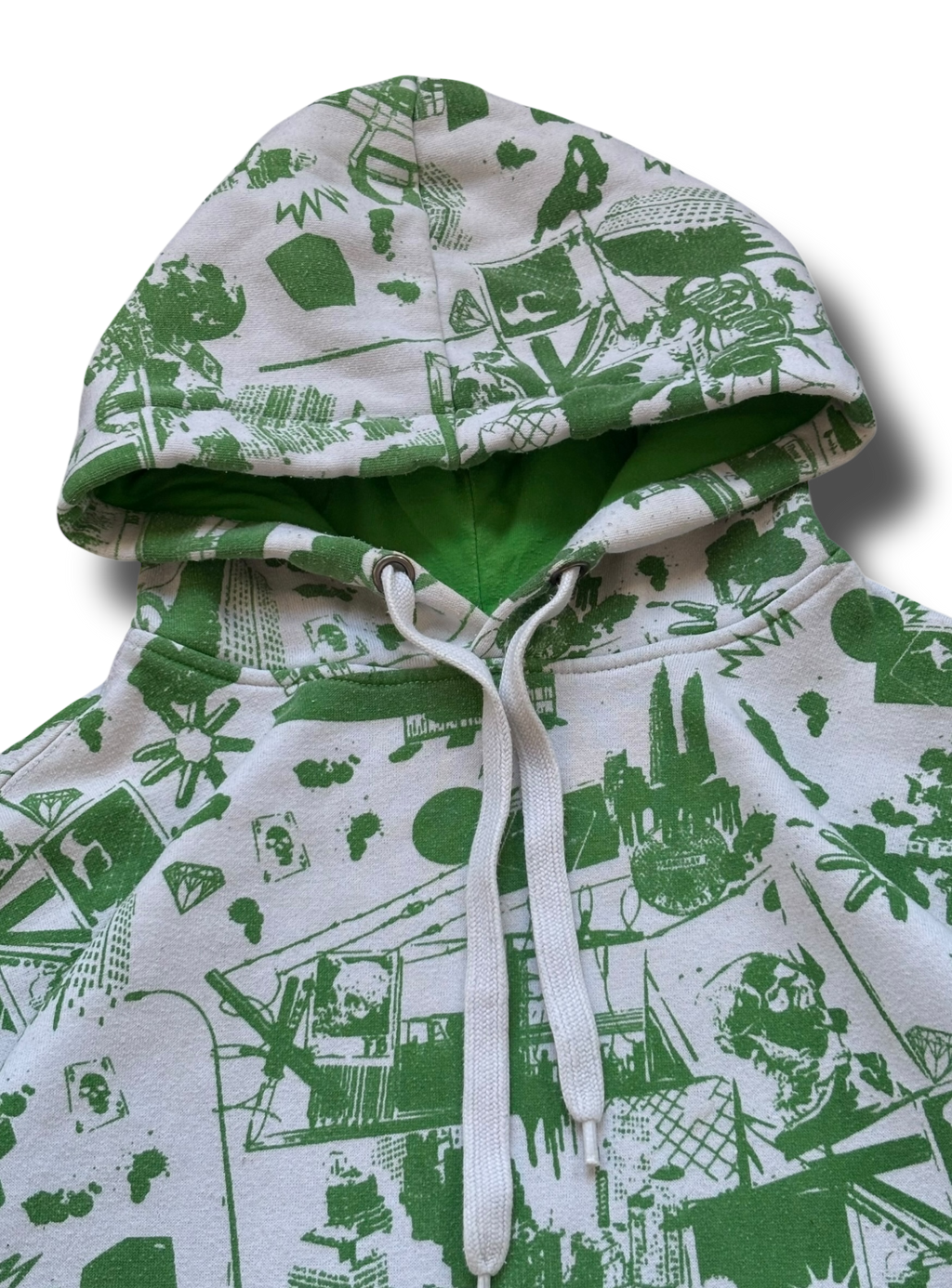 Y2K Fishbone overprint mikina