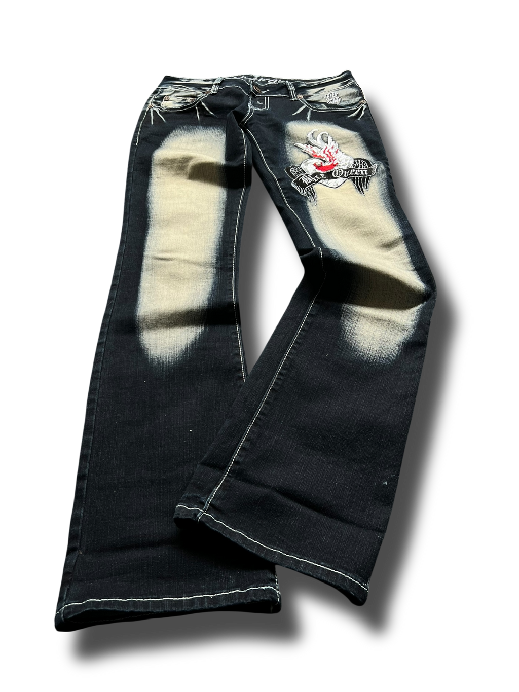 Y2k Japan style bootcut dámské jeany