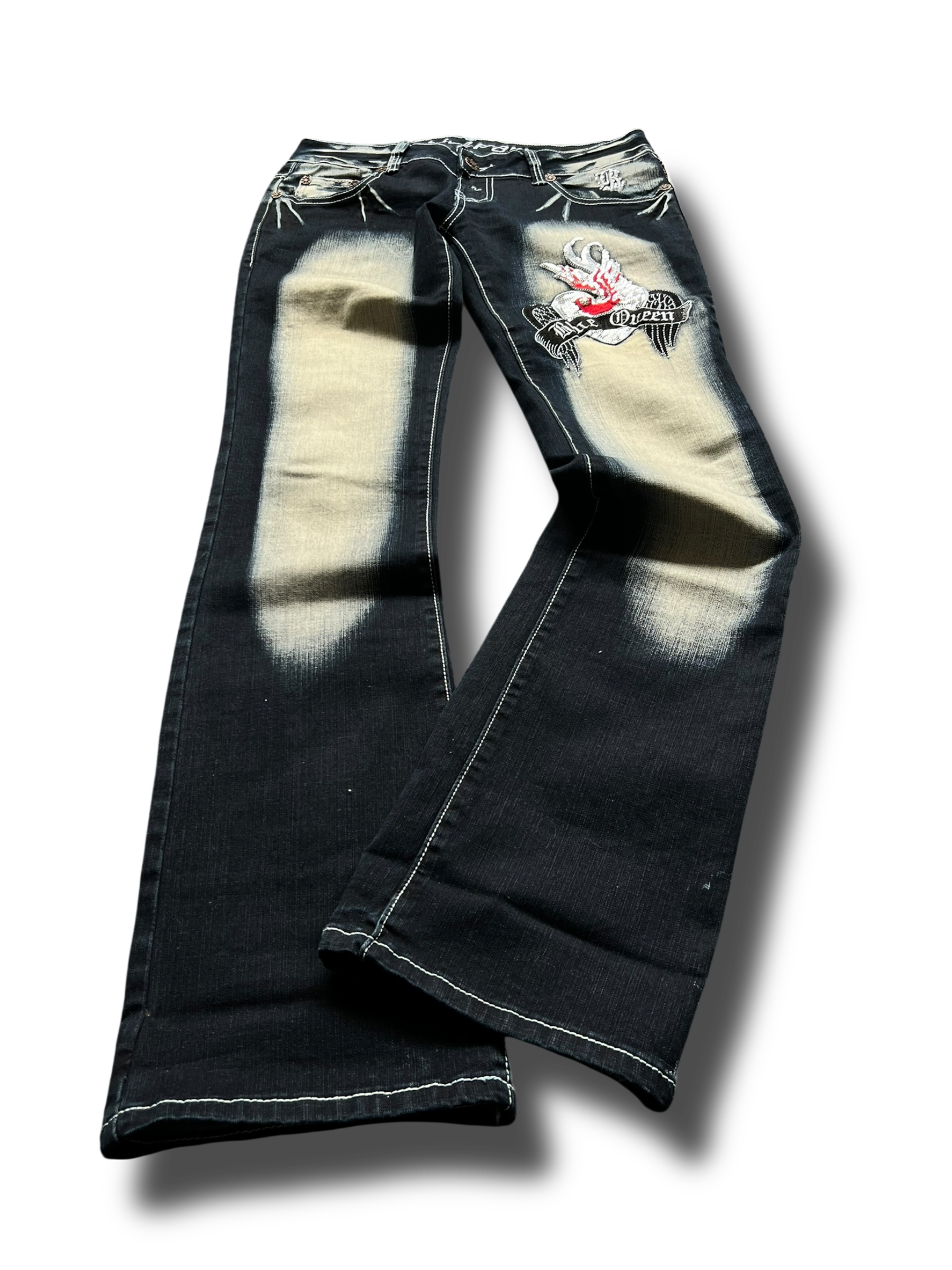 Y2k Japan style bootcut dámské jeany