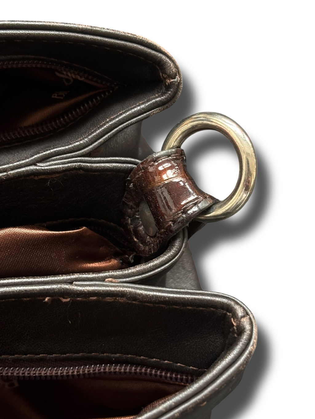 Y2K crocodile lather kabelka