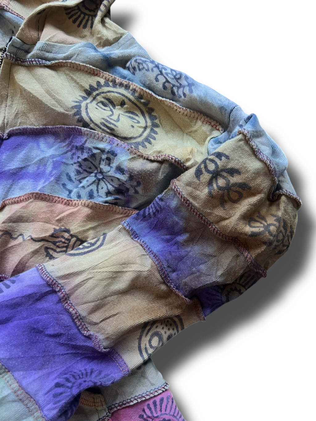 Vintage hippie cropped mikina