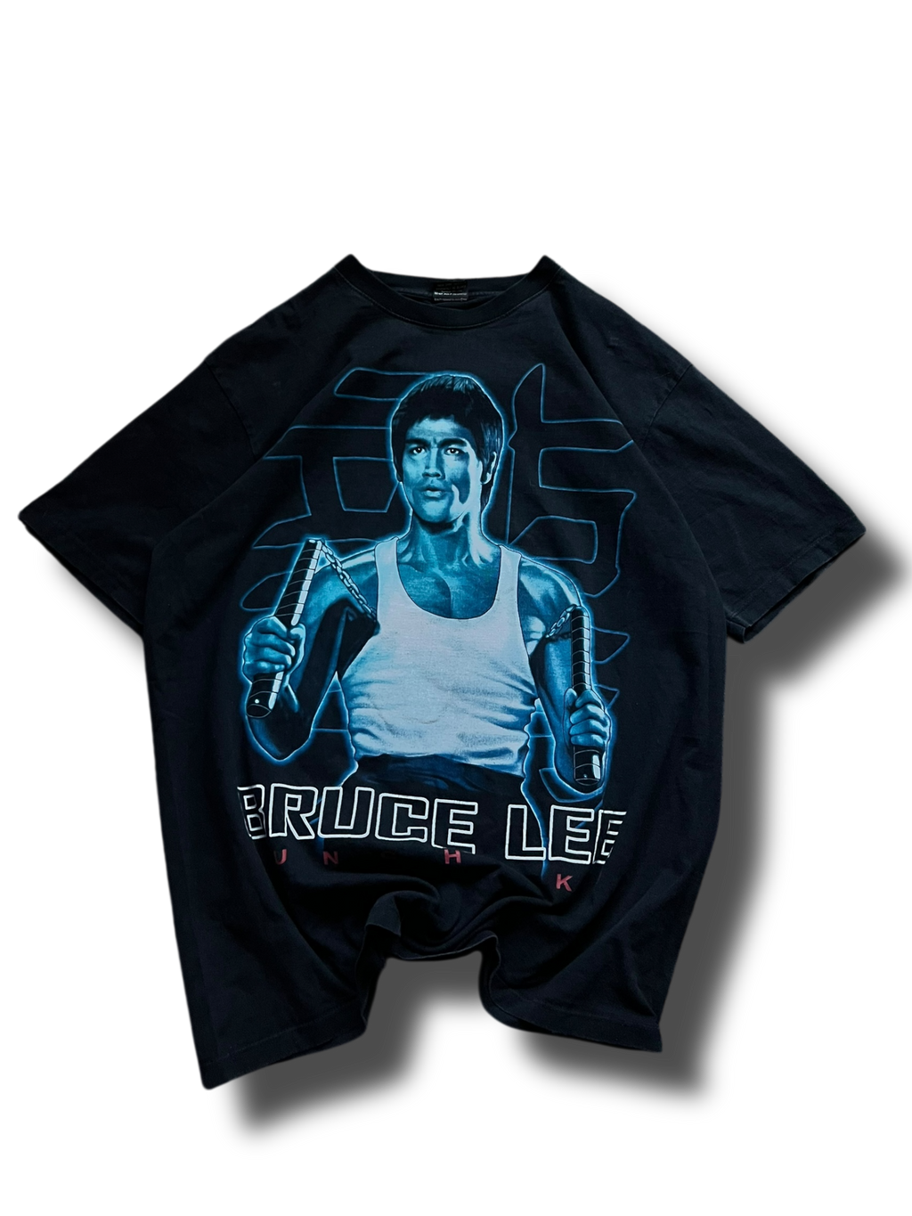 Vintage 90s double sided Bruce Lee graphic triko