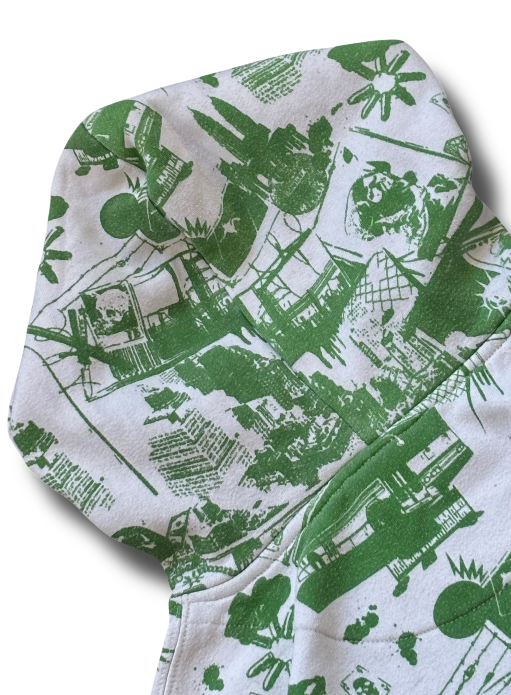 Y2K Fishbone overprint mikina