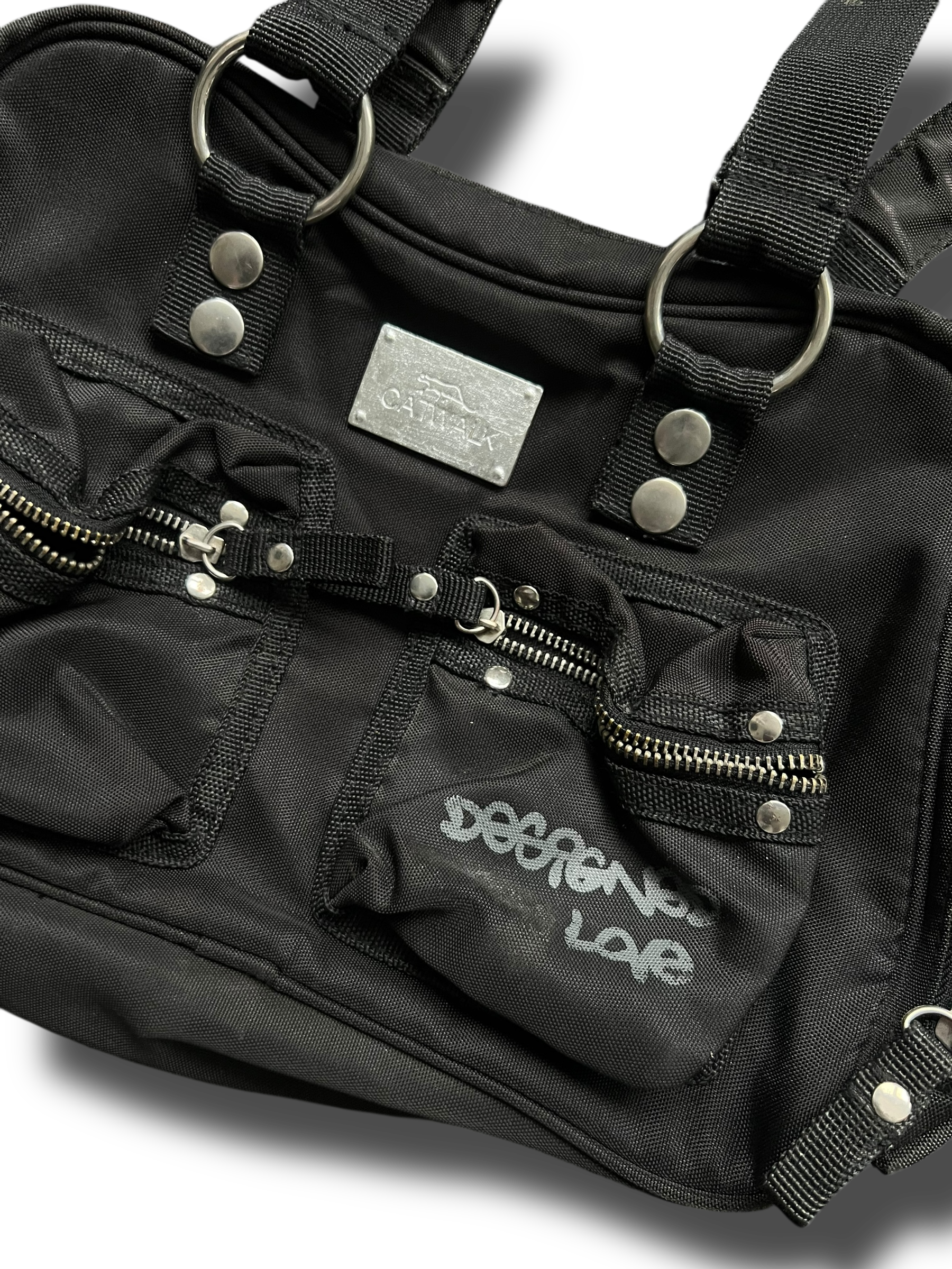 Vintage Y2k black catwalk kabelka