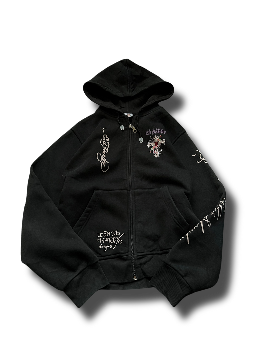 Vintage Y2k Ed Hardy zipp mikina