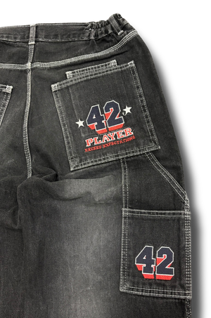 Vintage hip-hop Y2K baggy player džíny