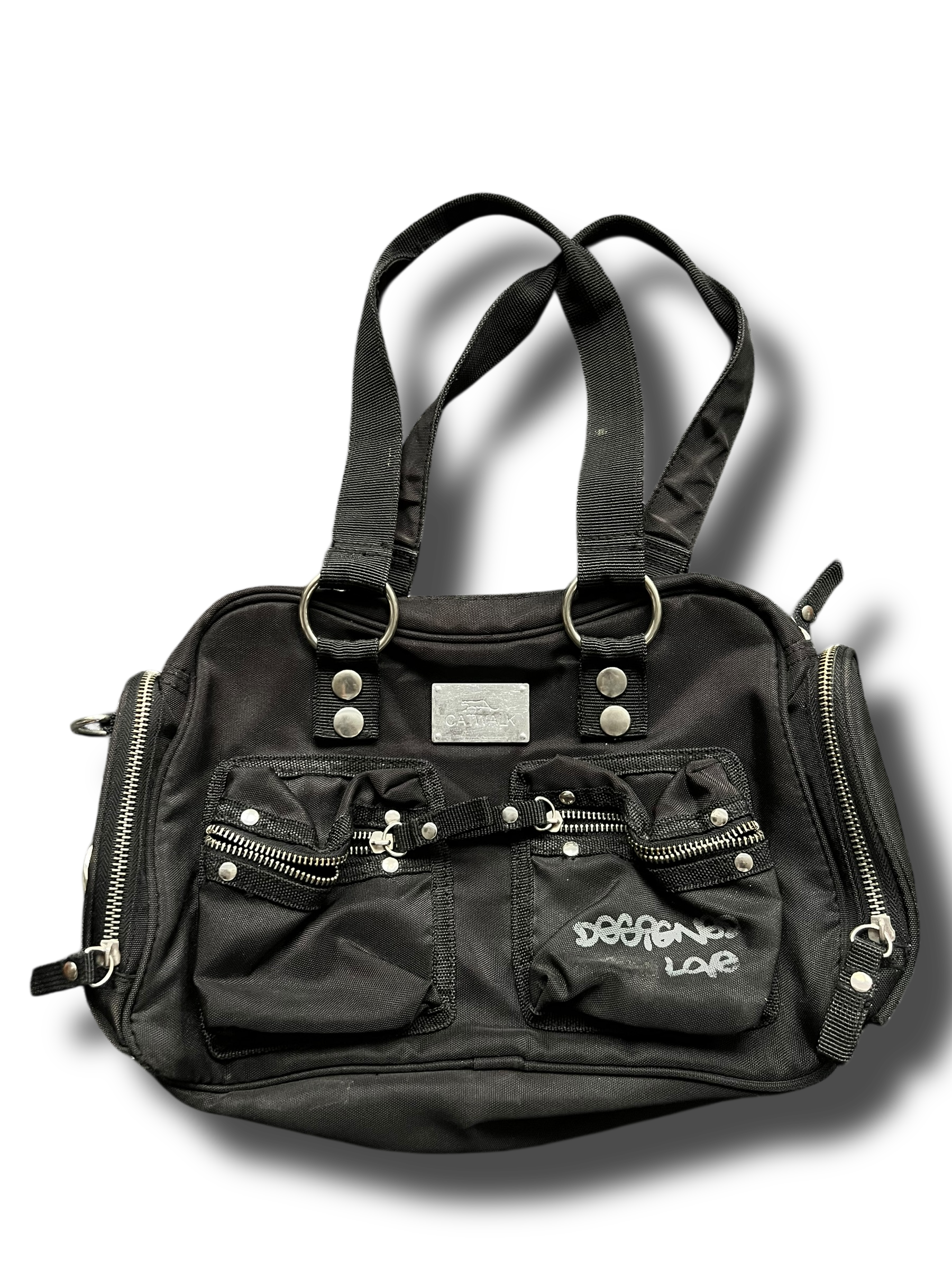 Vintage Y2k black catwalk kabelka